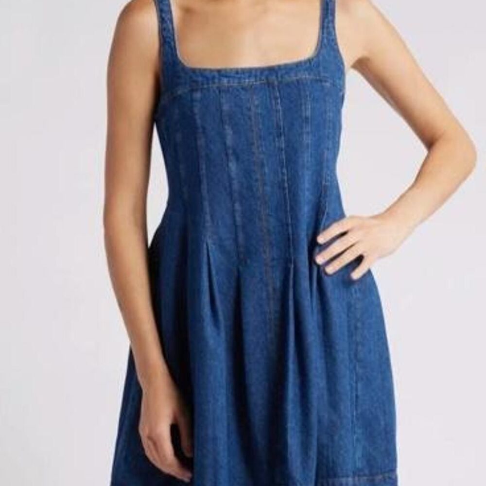Reformation Violet Denim Mini Dress — Size 12